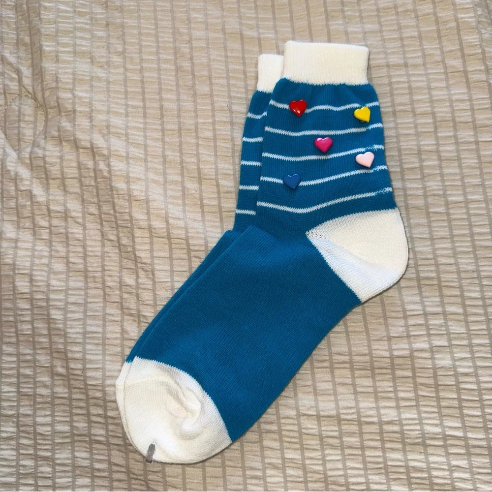 NWOT Deadstock 80s Vintage Striped Beaded Socks